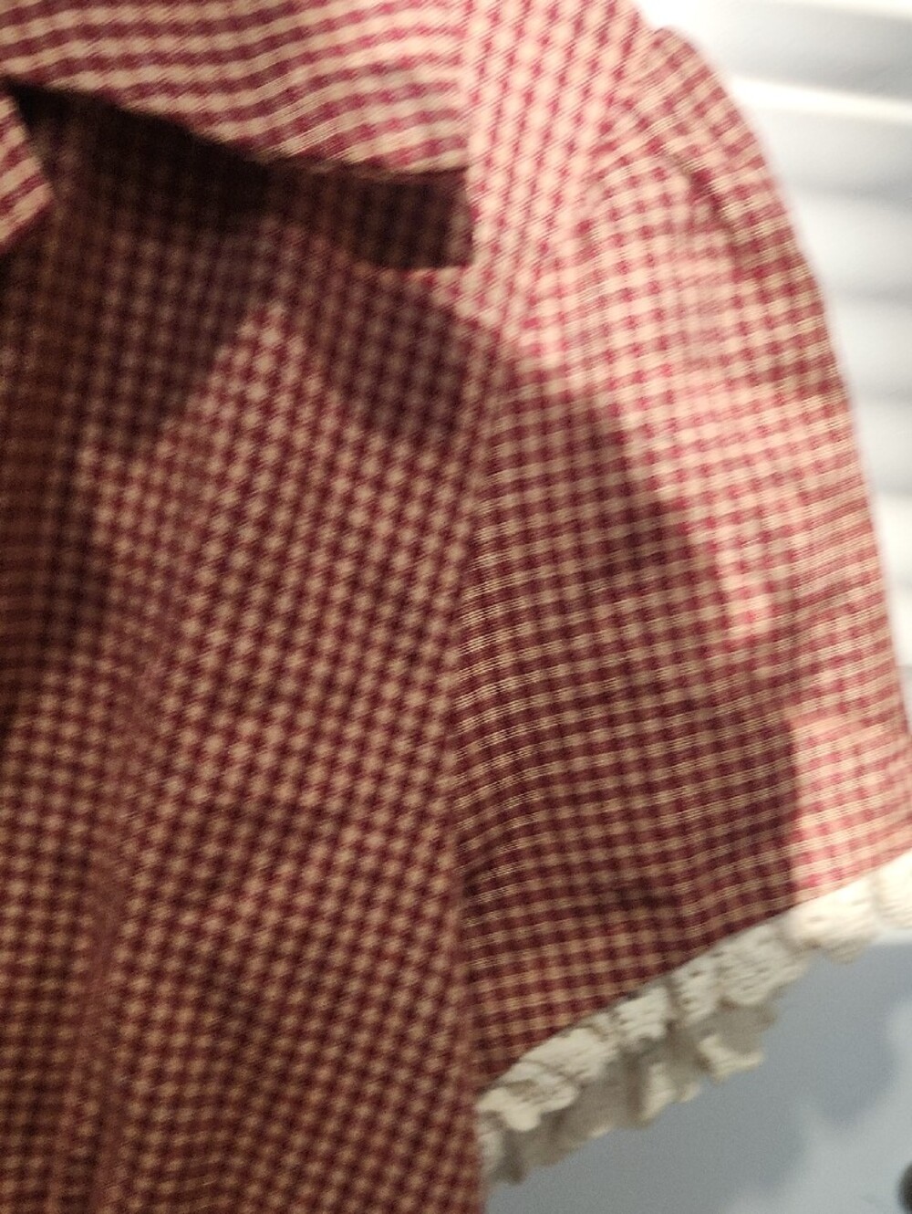 Cider Red and Cream Gingham Top - Picture 6 of 7